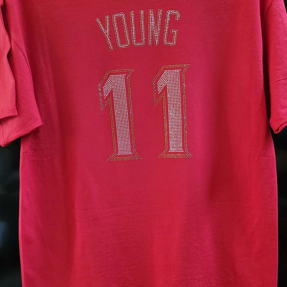 Trey Young Custom Rhinestone T shirt - Picture 9 of 11